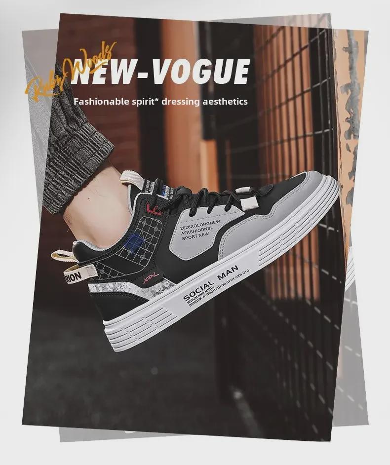 2024 Spring/Summer Men's Trendy High-Top Sneakers: Casual, All-Match Student Footwear