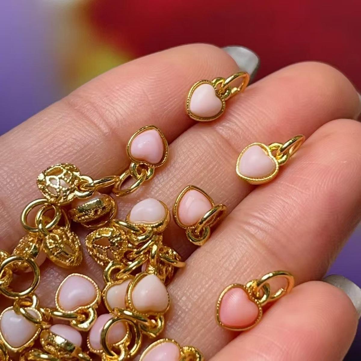 

5Pcs DIY Small Pendant Shell Fairy Peach Faceted Pendant 5x7mm For Jewelry Making DIY Necklace Bracelet Earrings Accessory 5pcs