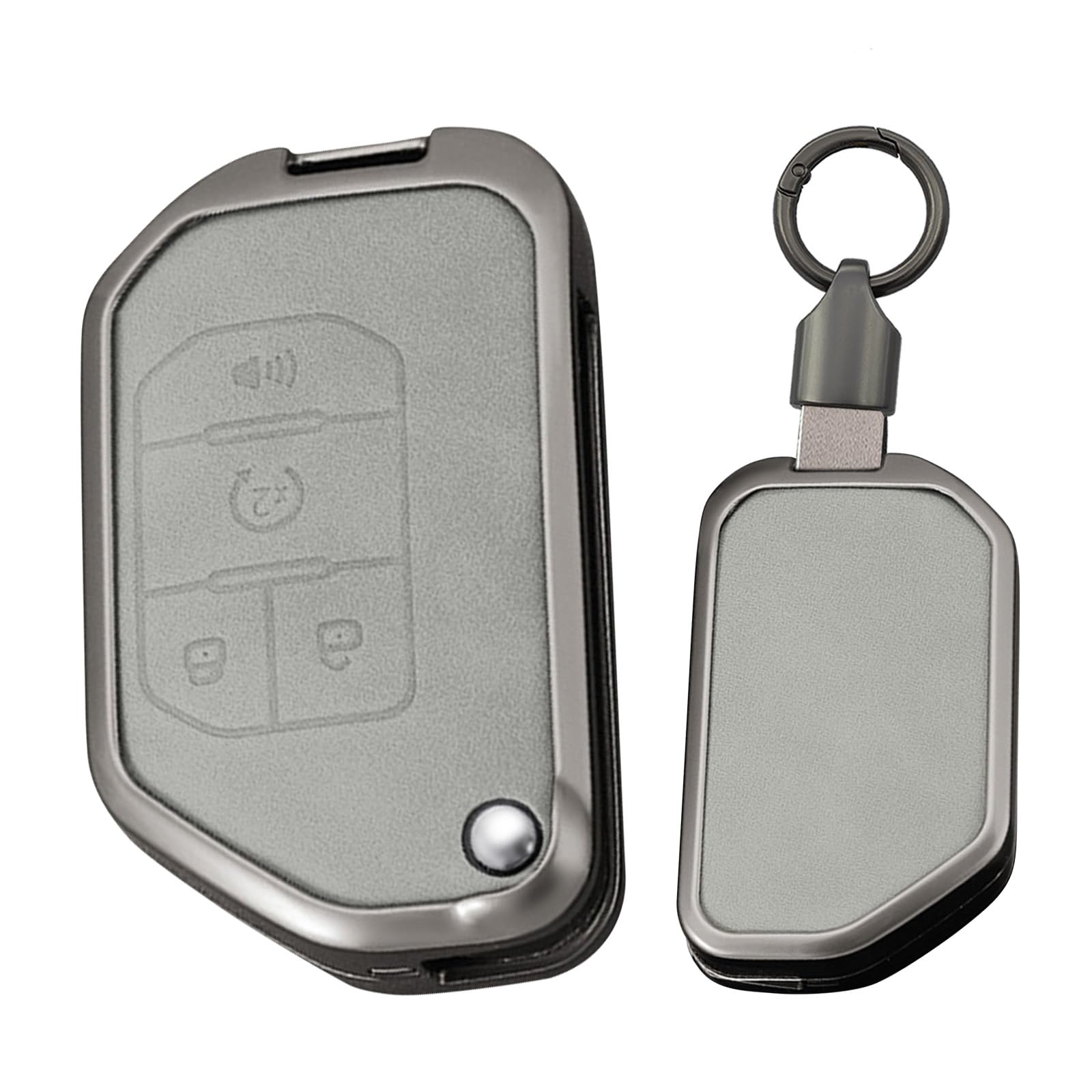

TECART Jeep Key Case, Key Cover, Jeep Wrangler JT JLU TJ JL Key Chain