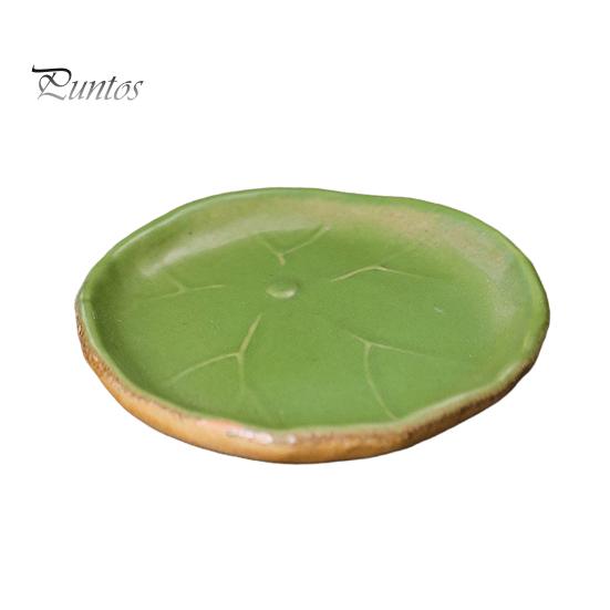 

Керамическая лягушка чай питомец лист лотоса дизайн мини керамическая лягушка украшение для гостиной спальни офиса декор A