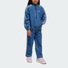 Adidas Originals Casual Sports Set Denim Set Brand Logo Stand Collar Long Sleeve Top Fashion Versatile Comfortable Jeans Kids Sets Medium-Blue JC7871