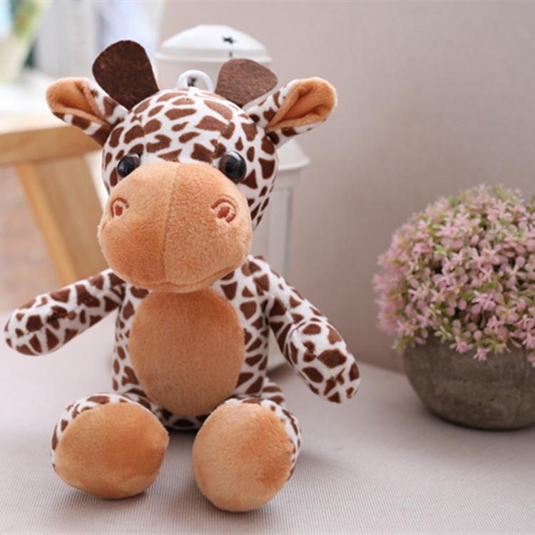 Cute Jungle Animal Plush Keychain Adorable Cartoon Backpack Accessory Stuffed Toy