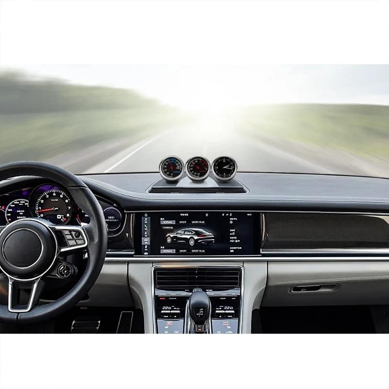 Car Ornaments Clock Quartz Clock Mini Watch Clocks Hygrometer Thermometer for Auto Decoration