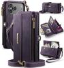 Business Magnetic Card Solt Wallet Leather Case For iPhone 17 Pro Max 16 Plus 15 14 13 12 11 Flip Long Lanyard Bag Book Cover