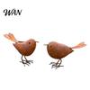 Decorative Bird Statue 2 Pcs Rusty Metal Figurine Farmhouse Vintage Garden Indoor Outdoor Decor Cute Small Sculpture for Home Patio Yard Lawn Handmade