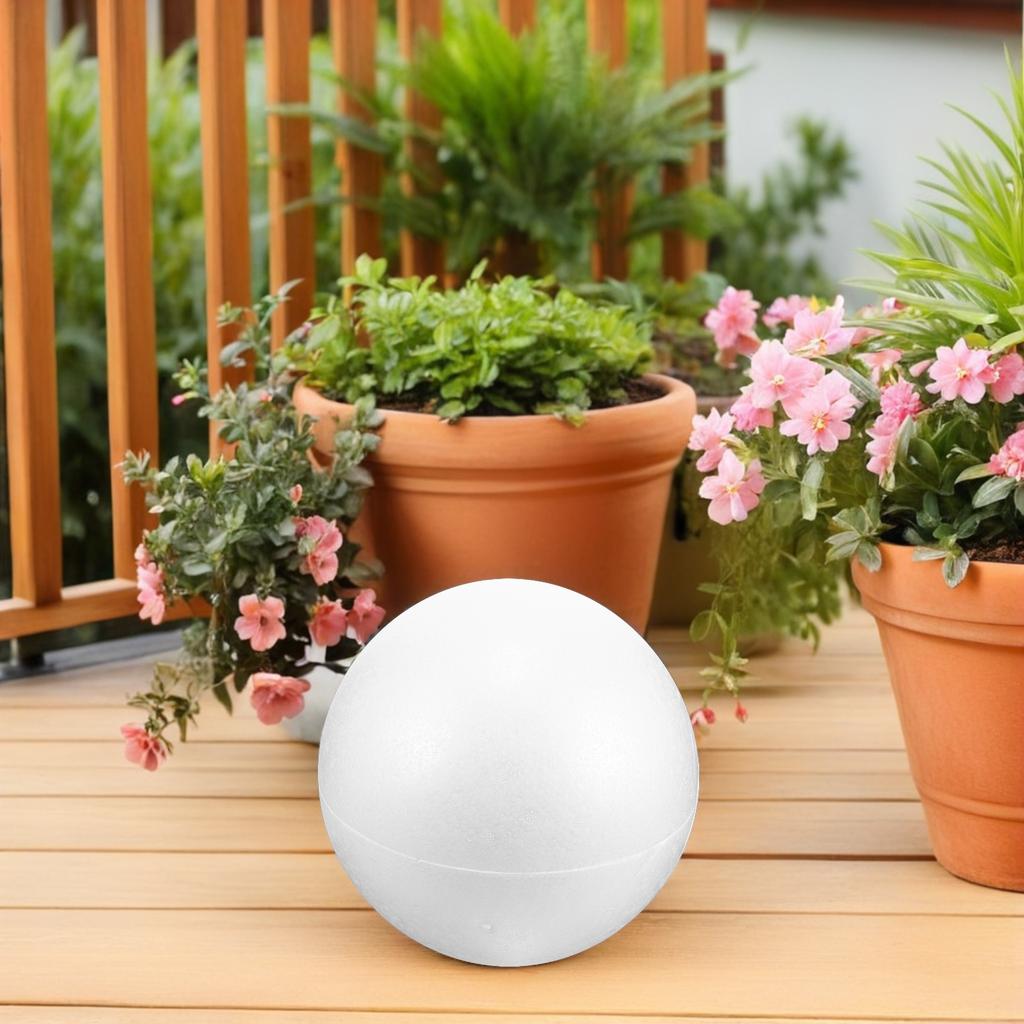Palla di Schiuma 3 Pollici Liscia Bianca Rotonda Artigianato Per Progetti Fai da Te Sfera Cava Grande Decorazione per Feste Matrimoni Fornitura Non Verniciata