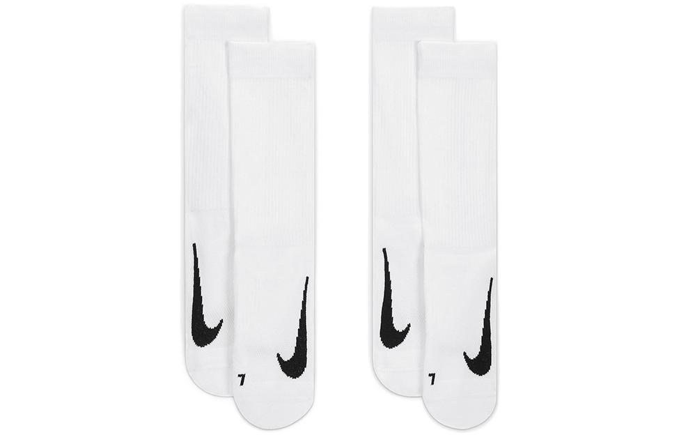 Nike Court Multiplier Cushioned Tennis Crew Socks 2 Pairs SK0118-100