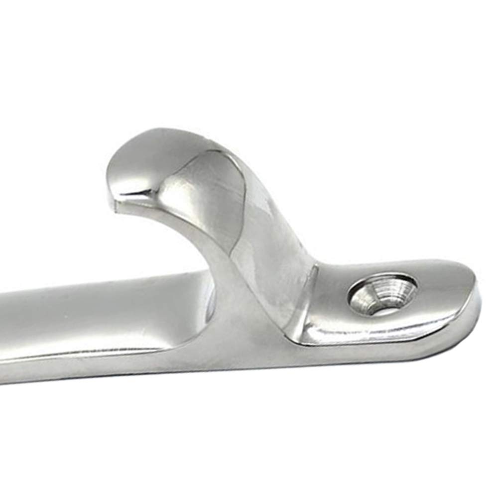 Straight Fairleader Mooring Cleat Flat Clamp 5" Stainless Steel Polished for Marine Yacht Boat Rope Slats