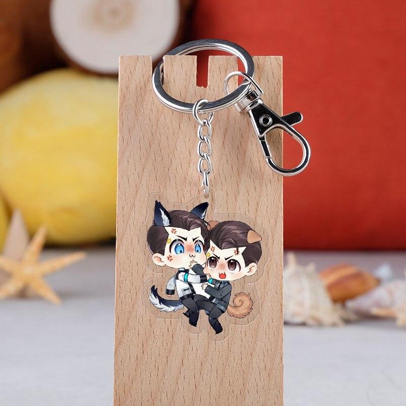 Anime Acrylic Double Side Keychain Cosplay Connor Pendant Keyring