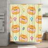 Animal Cartoon Print Shower Curtain With Cute Dog Design Creative Bathroom Decor For Home Decoration In Yellow Color (180X270Cm)