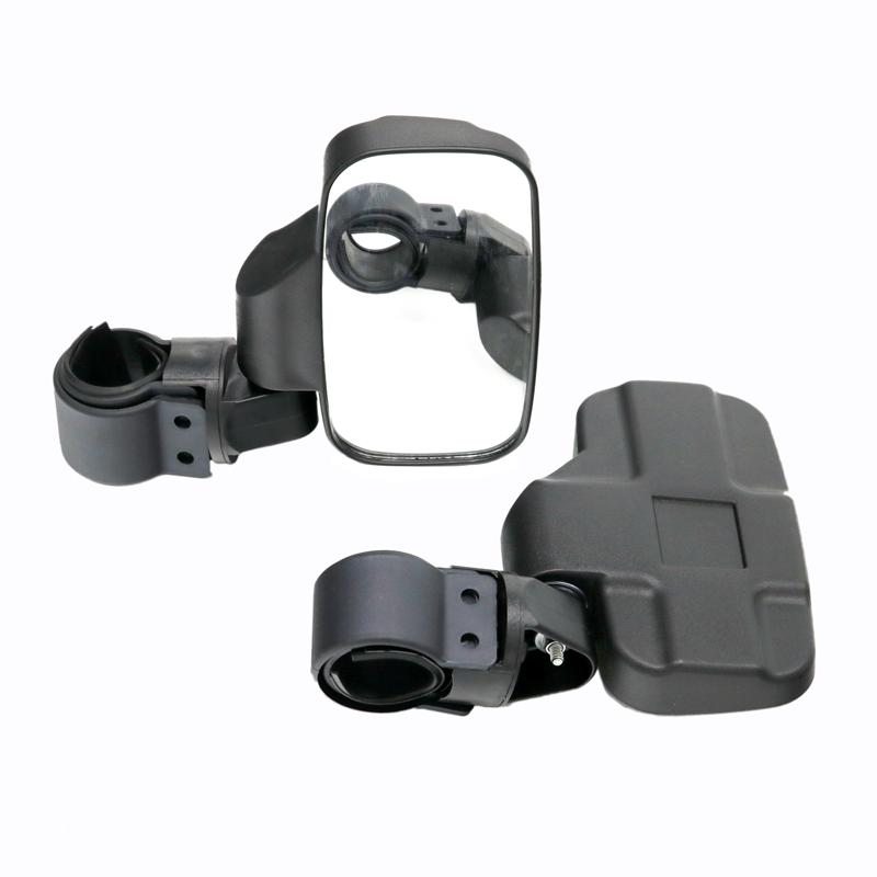 LMoMri AUTO UTV View Mirrors For 1.6-2inch Roll Cage Bar Universal Rear View Side Mirror UTV High Impact Impact Tempered