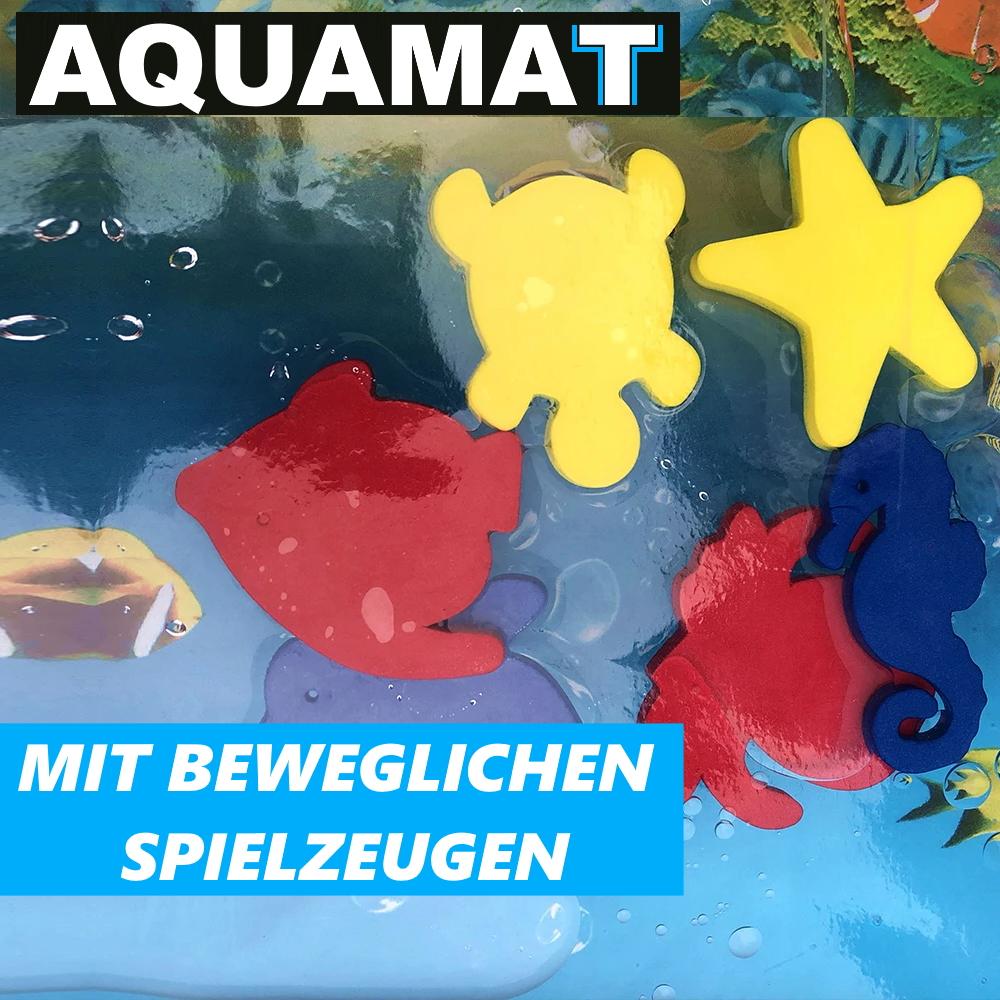 AQUAMAT Water Play Mat Inflatable Baby XXL Water Mat with Water Animals