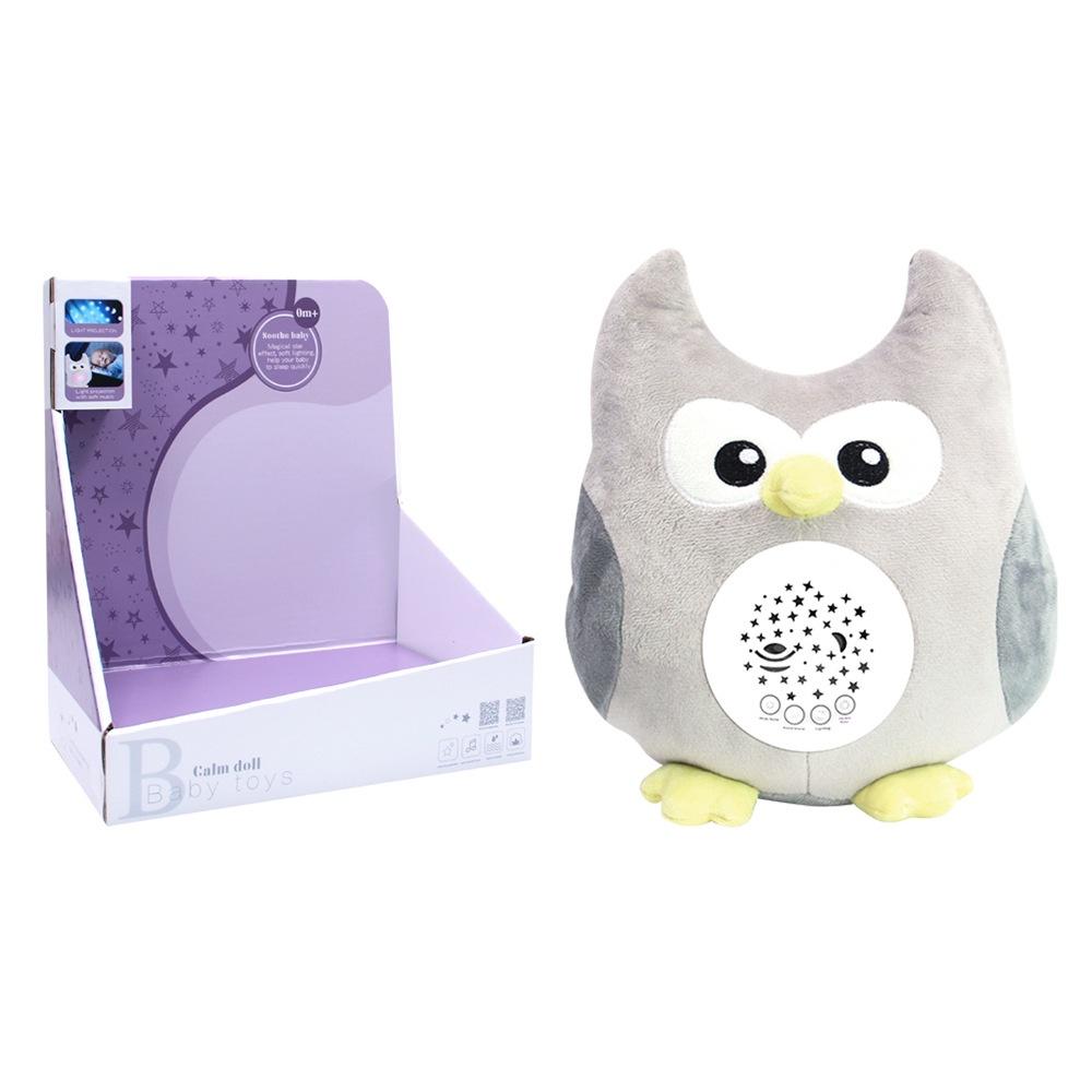 Interactive Cross-border Children's Animal Starry Sky Projector With Lights And Music Unicorn And Elephant Plush Toy