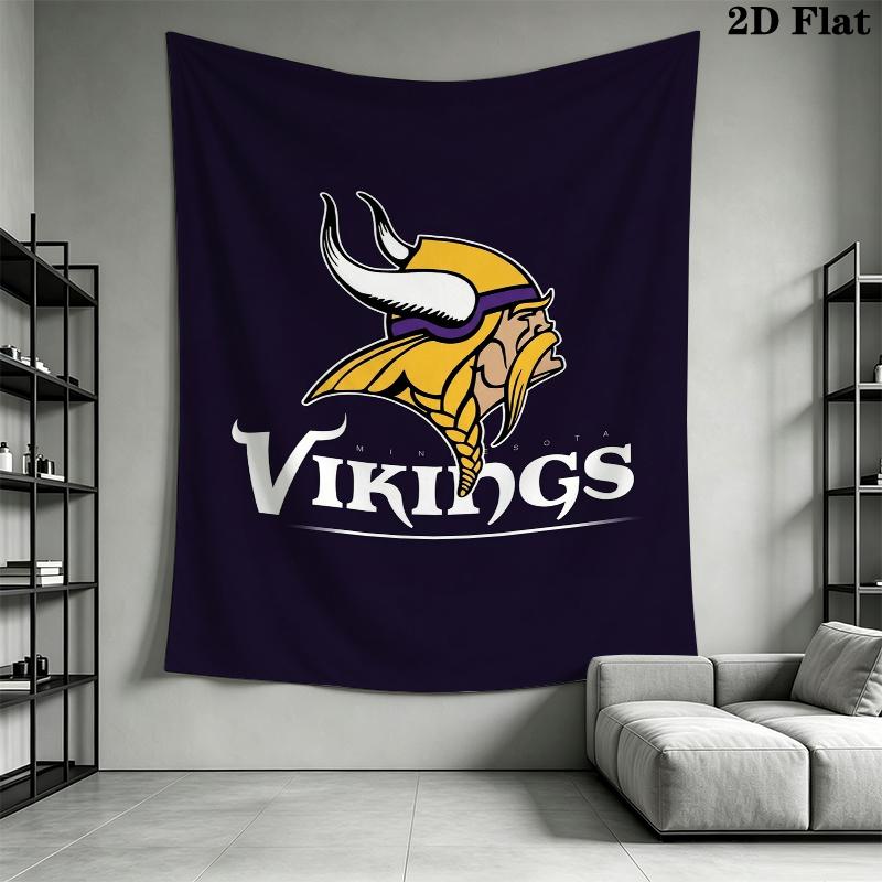 Minnesota Vikings Duvar Gobleni Estetik Duvar Askısı Baskılı Kumaş Battaniye Yatak Odası Oturma Odası Ev Dekorasyonu için Dekoratif Goblenler
