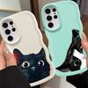 Cute Cat Pattern Case for Samsung Galaxy S23 Plus A25 S24 S22 Ultra S21 A26 S25 S20 FE Soft Phone Cover A35 A55 A36 A54 A24 A34