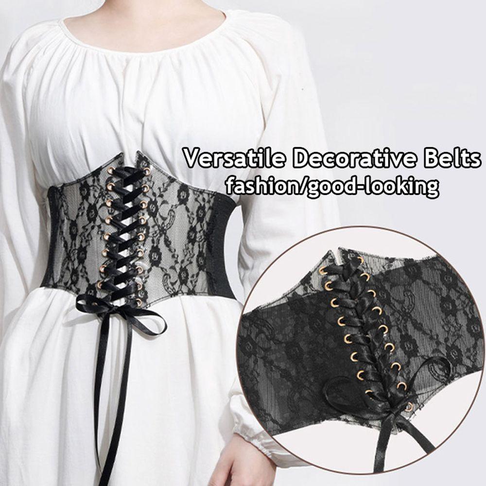 Flower Women Outfits Waist Bandage Harness Waistband Lace Corset Belt Waist Corset Cummerbunds