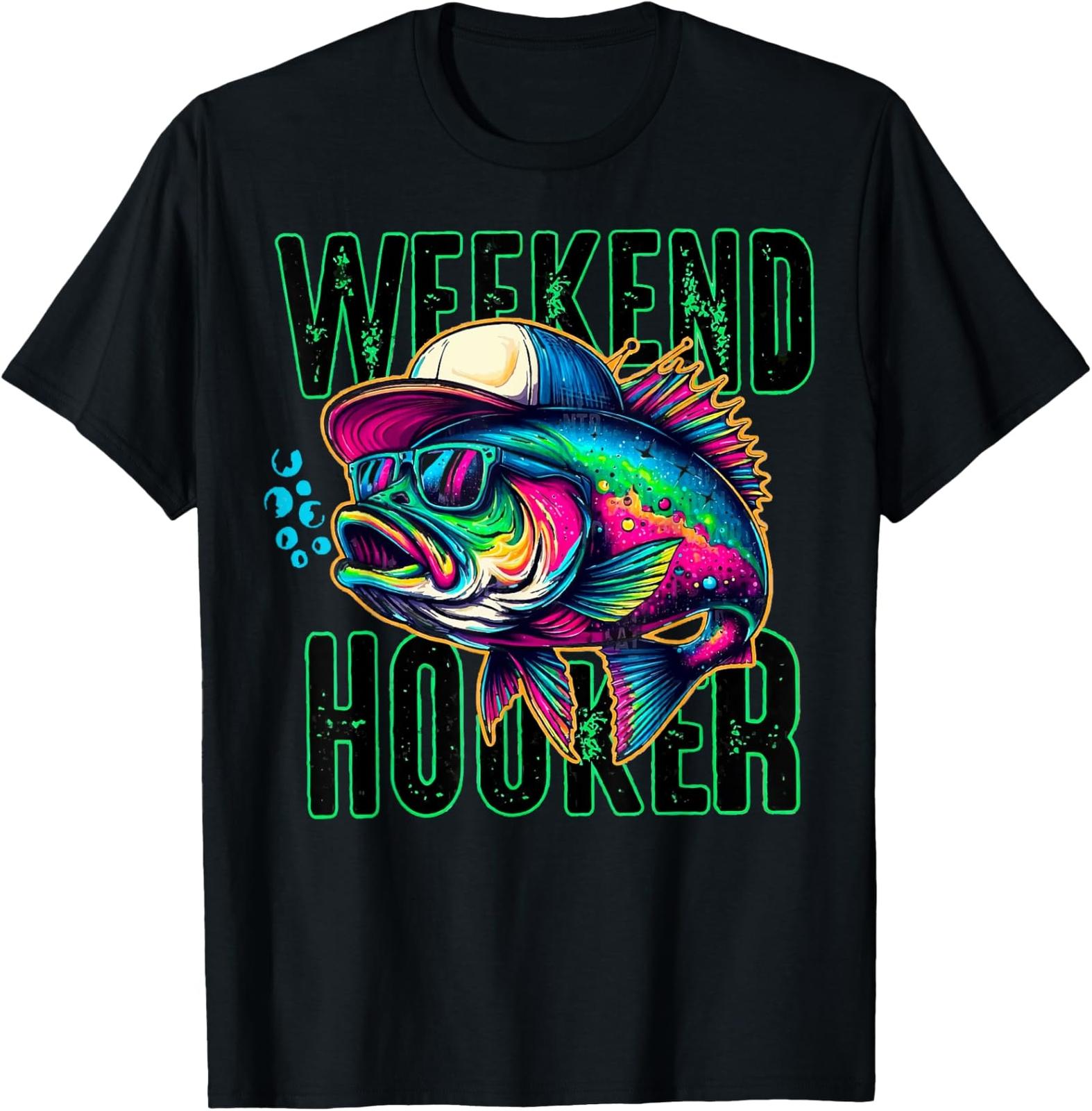 NEW LIMITED Weekend Hooker Colorful Fishing T-Shirt M