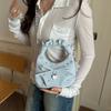 Trend pleated portable bow dumpling bag women's summer new chain shoulder messenger bag