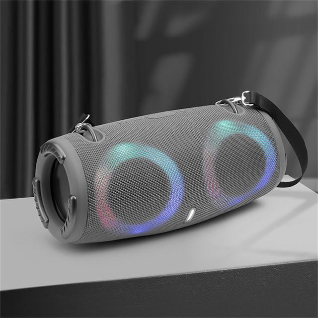 Portable Waterproof High Power Bluetooth Speaker RGB Colorful Light Wireless Subwoofer 360 Stereo Surround TWS FM Boom Box