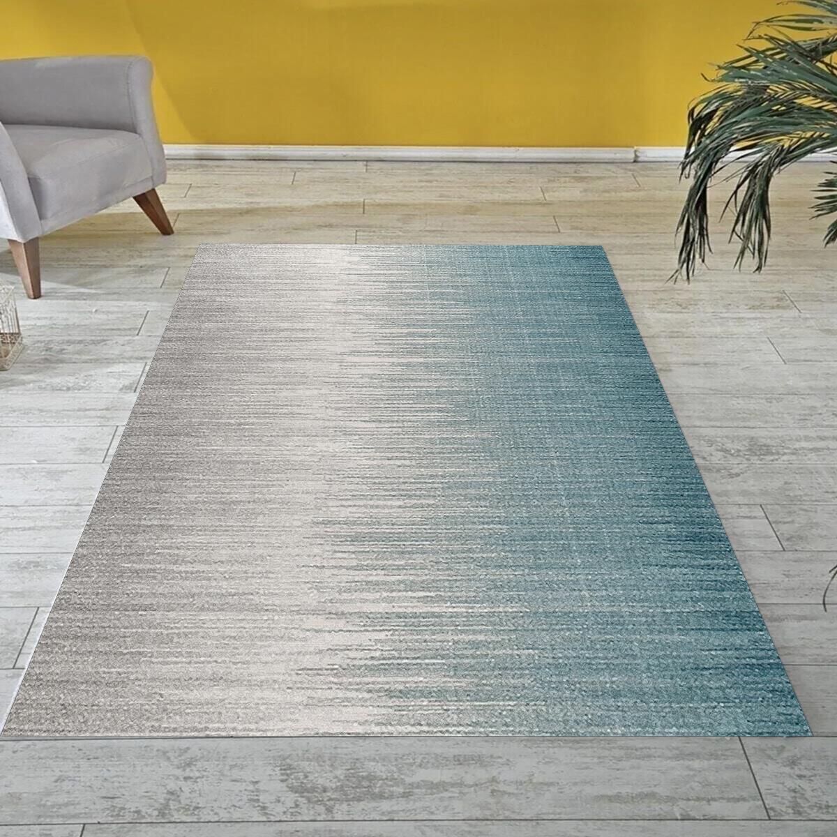 

Декоративный нескользящий моющийся ковер с цифровой печатью DOT-MLN-073 40 x 60 синий