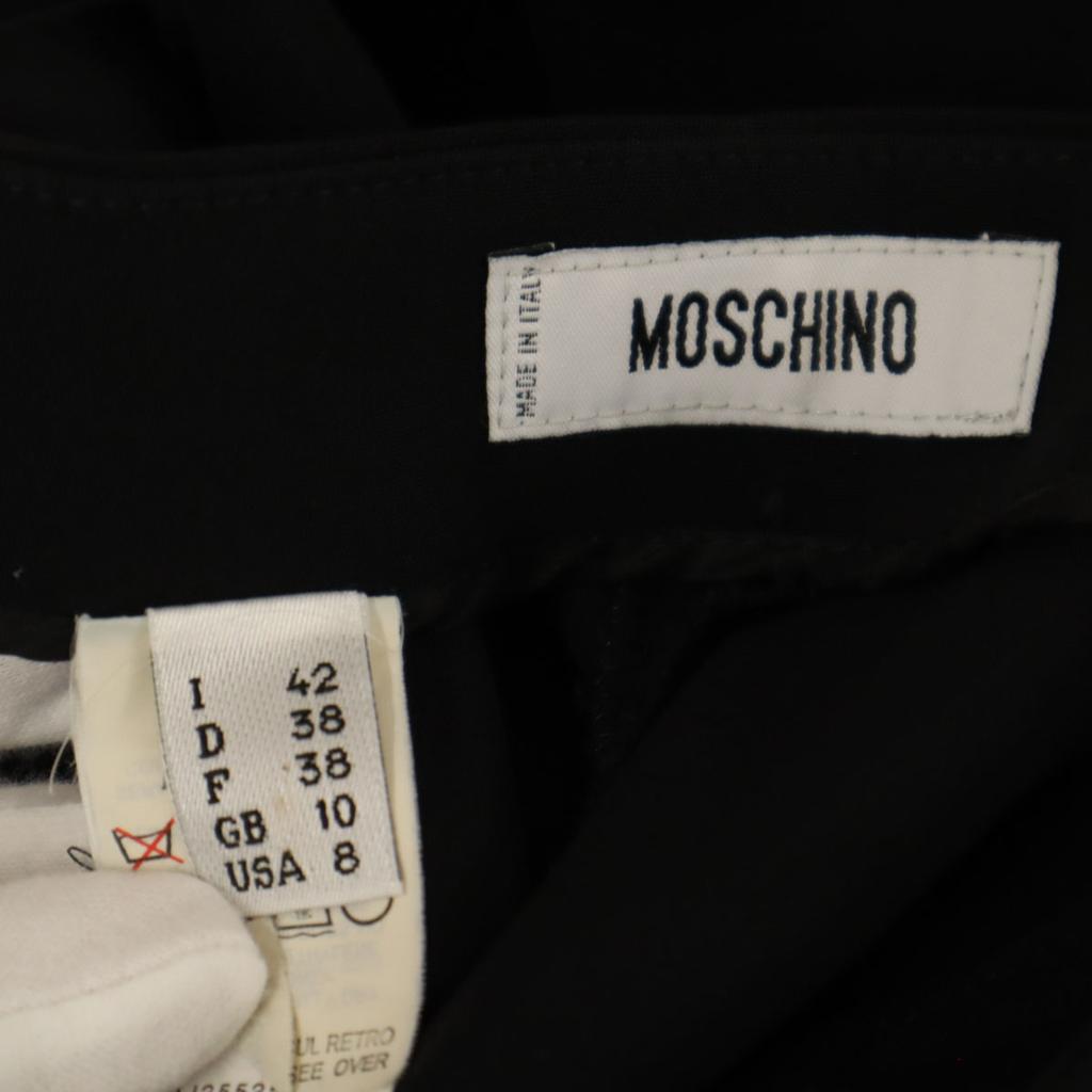 Moschino Made In Italy Silk Blend Long Pants 42 Black Women Used