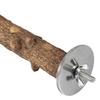 Natural Wood Parrot Perch Stand Rough Surface Prickly Ash Wood Bird Grinding Perch Screw-On Install Chew-Proof Durable