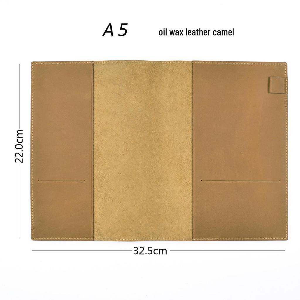 Genuine Leather A5/A6/B6 Notebook Cover - Top Layer Vegetable Tanned Protective Envelope Case
