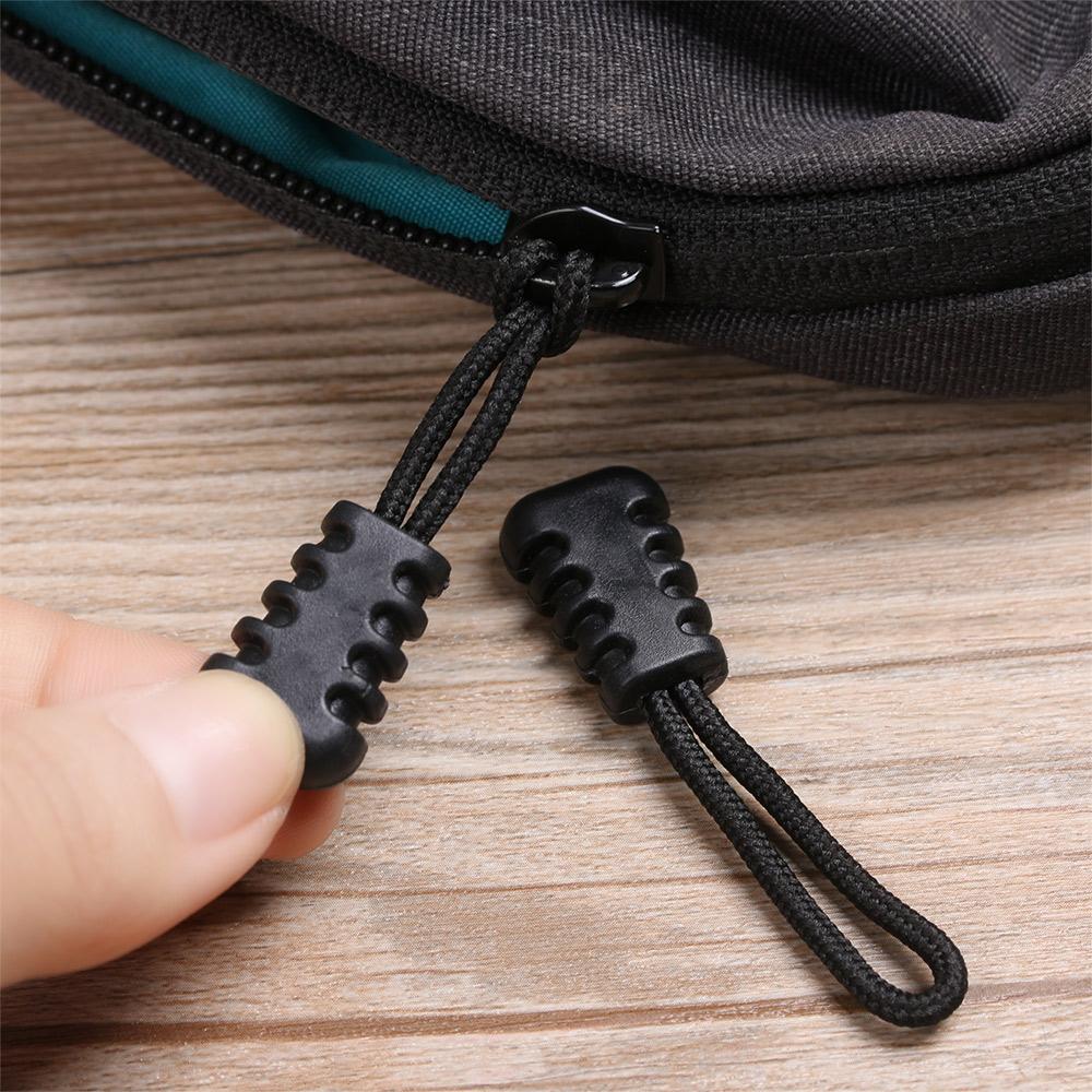 5Pcs Zipper Pull Puller End Fit Rope Tag Fixer Zip Cord Tab Replacement Clip Broken Buckle Bag Suitcase Tent Backpack Accessory