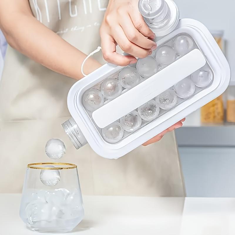 Portable Ice Tray - Large Capacity Bucket Mold and Refrigerator Accessory with Compressible Design for Easy Storage