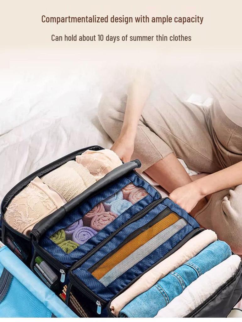 Beliebte Reise-Hängeorganizer-Tasche mit großem Fassungsvermögen für Studentenwohnheime und Kleideraufbewahrung