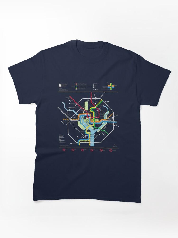 Metro Washington DC Metro Map Silver Line Classic T-Shirt