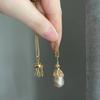 Marine Octopus Jellyfish Pendant Necklace For Women Girls Vintage Natural Pearls Marine Life Necklaces Fashion Jewelry