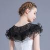 Fashion Ruffle Lace Shawl Fake Collar Creative Elegant Mesh Shrug Wraps Shawl Chiffon False Collar Top Summer Party Dress