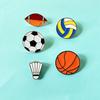 1Pc Cartoon Basketball Football Badminton Metal Badge Student Backpack Hat Denim Coat DIY Deco Lapel Pins Boy Couple Brooch