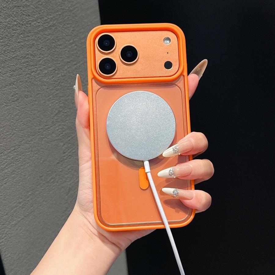Fundas magnéticas transparentes para carga inalámbrica para iPhone 17 Pro Max 16 15 14 13 12 11 Samsung S25 S24 S23 A15 A55 A35 A36 Compatibles con Magsafe