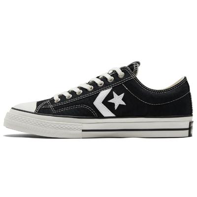 Scarpe da Ginnastica in Tela Basse Star Player 76 Logo Freccia Stellare Unisex Nero e Bianco