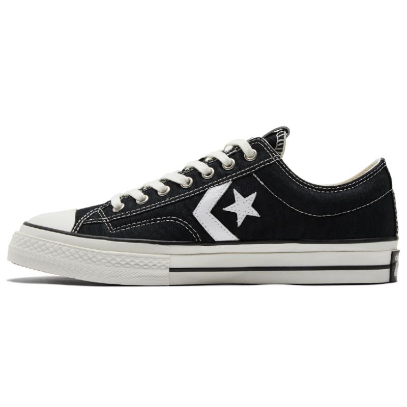 

Converse Star Player 76 Star Arrow Logo Low-Top Canvas Shoes Unisex Black & White 43