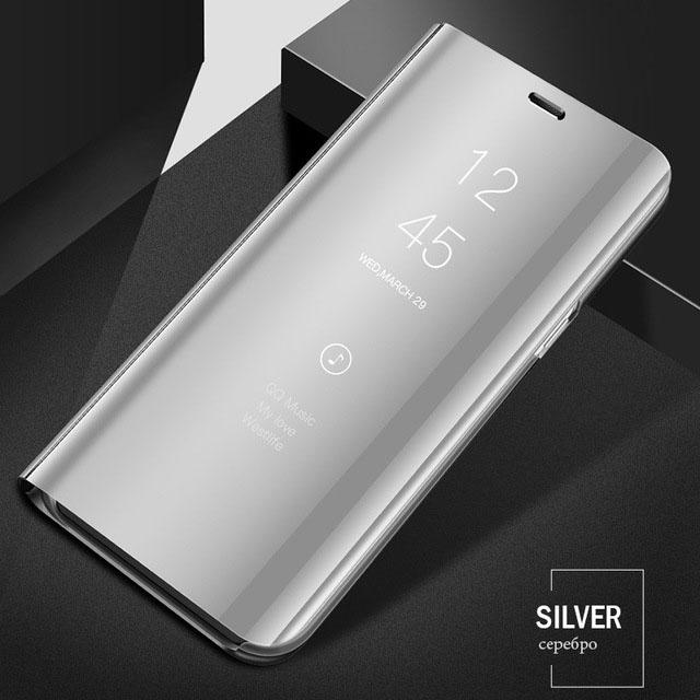 Flip Phone Stand Case For Samsung Galaxy A55 A15 A35 A25 A33 A34 A52S A14 A13 A53 A54 A36 A26 A56 A16 5G Mirror Kickstand Cover