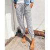 Women's Leopard Print Elastic Waist Jogger Pants Casual Pocket Harem Pants
