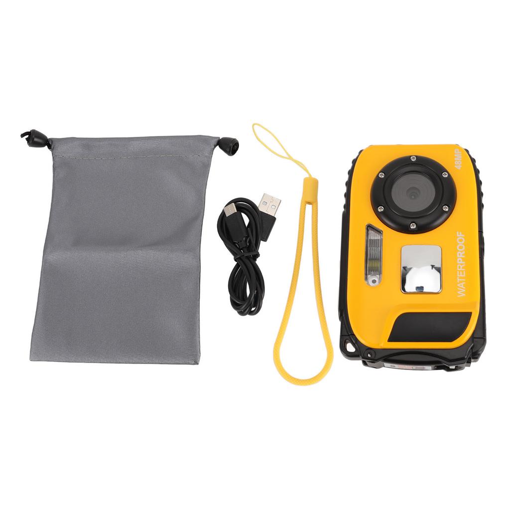 Diving Camera 1080P 48MP Anti Shake 5m Water Proof Underwater Camera with 2.4 Inch Color Screen 32G Memory Card