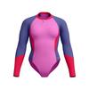 Womens/Ladies Colour Block Long-Sleeved One Piece Swimsuit