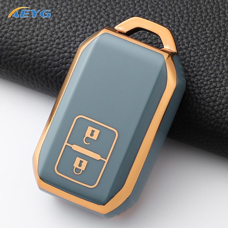New Fashion Soft Tpu Car Key Case Cover Shell Fob For Suzuki Swift Wagon R Jimny Sierra Spacia Ertiga 2 Buttons Auto Accessories