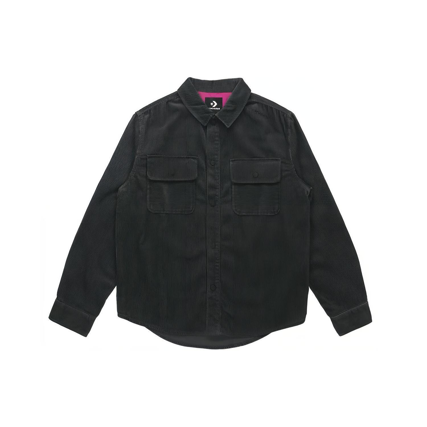 Men s Converse Sports Cargo corduroy Shirt Jacket Black 10019954-A01 S