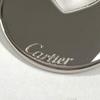 Cartier Heart Logo Bag Charm Key Chain Key Holder Metal Silver