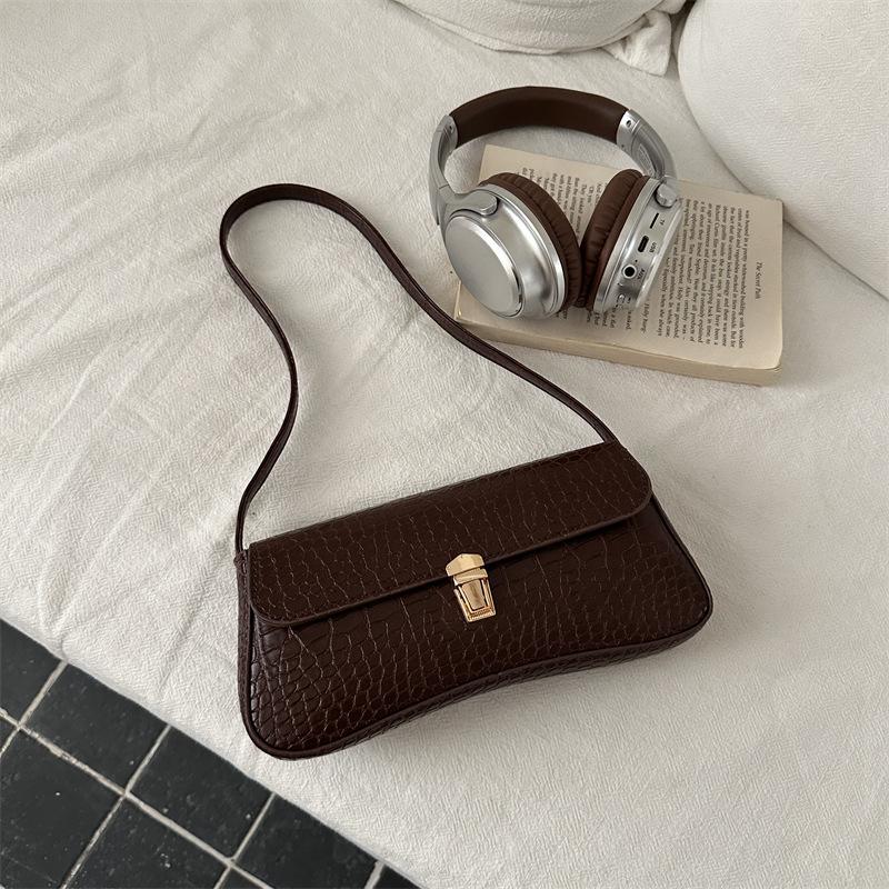 Texture Bag - Retro Small Square Bag - Uncommon Underarm Bag - Versatile Single-shoulder Woven Pattern Bag