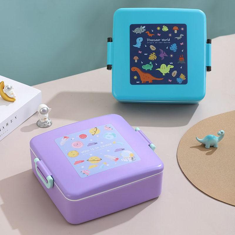Bento Lunch Box For Kids Portable Microwavable Lunchbox Kids School Food Containers Cute Leakproof Children's Food Box Storage