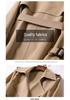 Women's Petite Mid-Length Trench Coat, 2026 Korean Version, Popular British Style, Spring/Autumn Over-the-Knee Outerwear