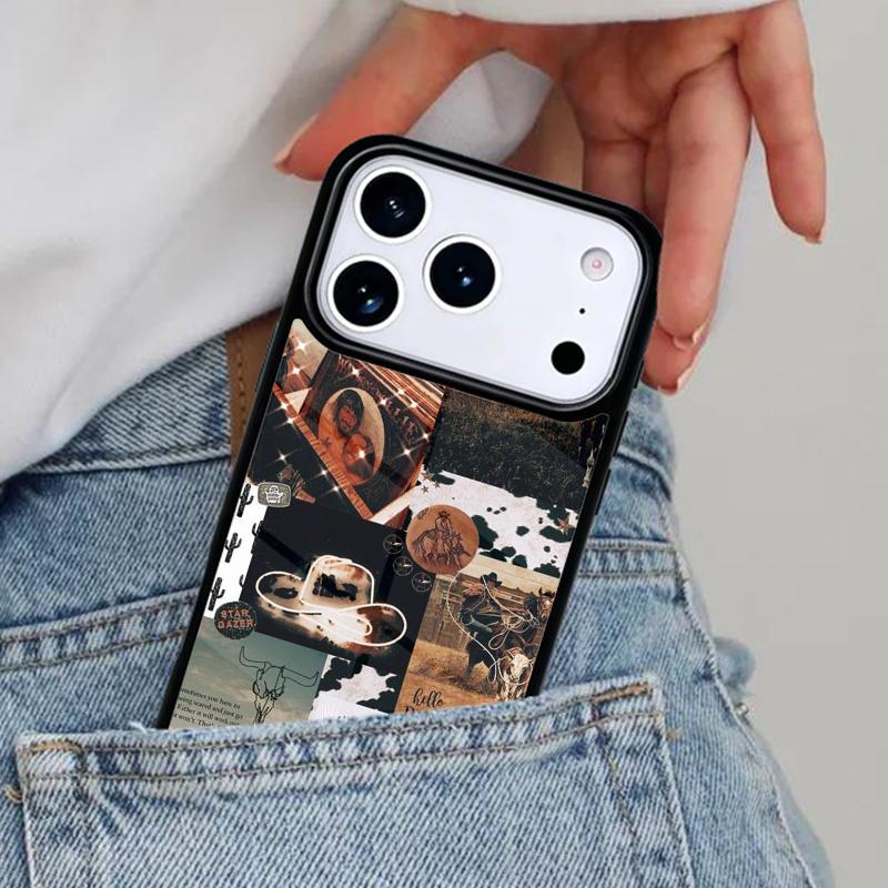 Cowboy Cowgirl Western Ranch Boho Phone Case for iPhone 16e 15 14 13 12 17 Pro Max Plus Air 17pro Cover Coque