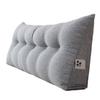 Headboard Pillow with Side Pocket Linen Triangular Headboard Wedge Cushion Bed Bolster Cushion for Shoulder Back Waist Support Dorm Home Bedroom