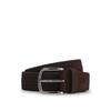 Leather Trimming Woven Belt Dark Brown 50537169201 